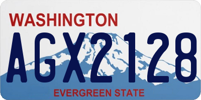 WA license plate AGX2128