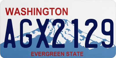 WA license plate AGX2129