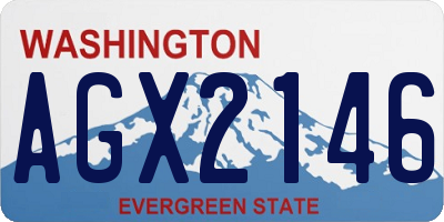 WA license plate AGX2146