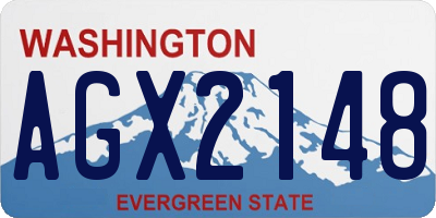 WA license plate AGX2148