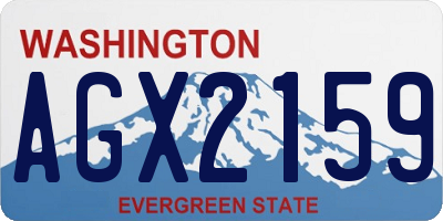 WA license plate AGX2159