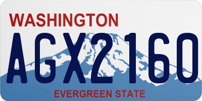 WA license plate AGX2160