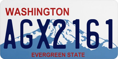WA license plate AGX2161