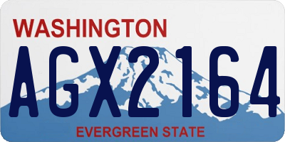 WA license plate AGX2164