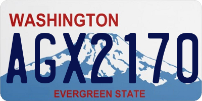 WA license plate AGX2170