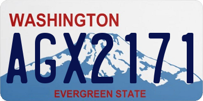 WA license plate AGX2171
