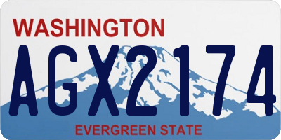 WA license plate AGX2174