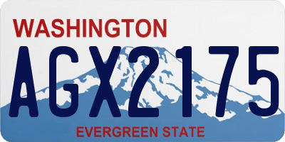 WA license plate AGX2175