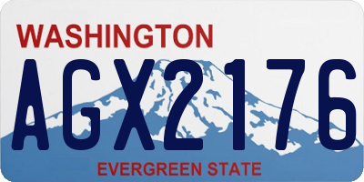 WA license plate AGX2176