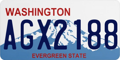WA license plate AGX2188
