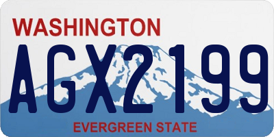 WA license plate AGX2199