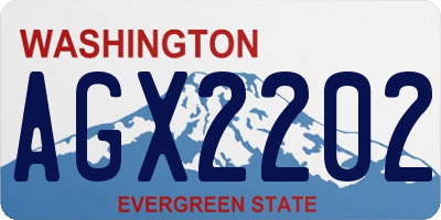 WA license plate AGX2202