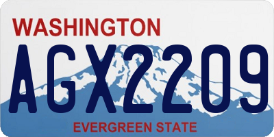 WA license plate AGX2209