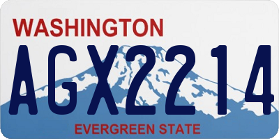 WA license plate AGX2214