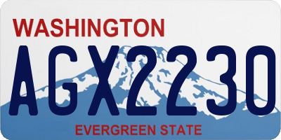 WA license plate AGX2230
