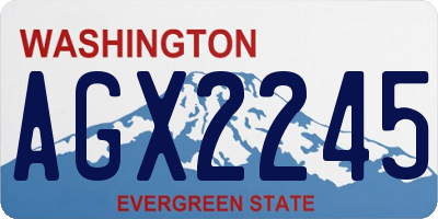 WA license plate AGX2245