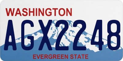 WA license plate AGX2248