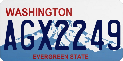 WA license plate AGX2249