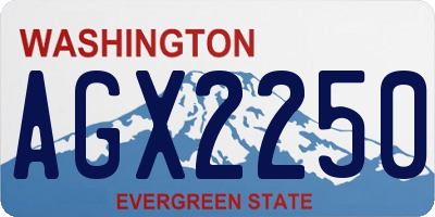 WA license plate AGX2250