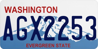 WA license plate AGX2253