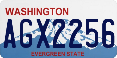 WA license plate AGX2256