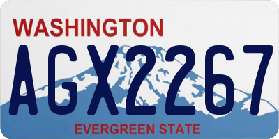 WA license plate AGX2267