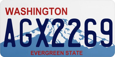 WA license plate AGX2269