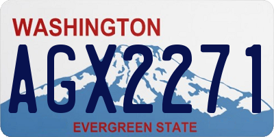 WA license plate AGX2271