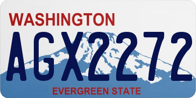 WA license plate AGX2272