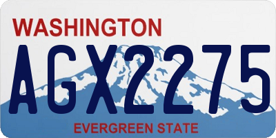 WA license plate AGX2275