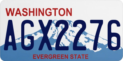 WA license plate AGX2276