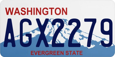 WA license plate AGX2279