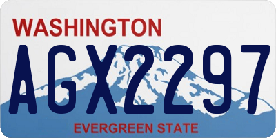 WA license plate AGX2297