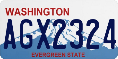 WA license plate AGX2324