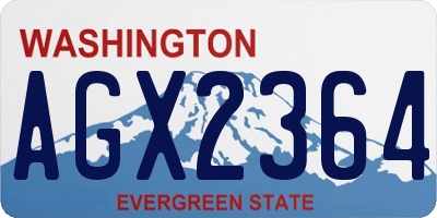 WA license plate AGX2364