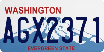 WA license plate AGX2371