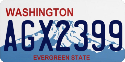 WA license plate AGX2399