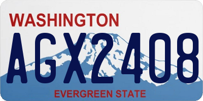 WA license plate AGX2408