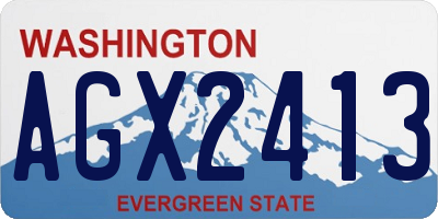 WA license plate AGX2413