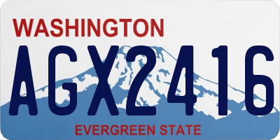 WA license plate AGX2416