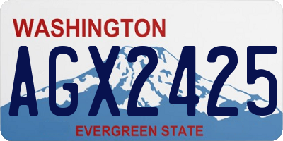 WA license plate AGX2425