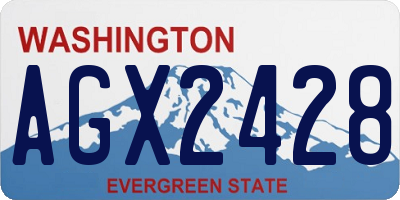 WA license plate AGX2428
