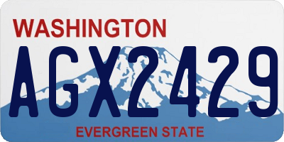 WA license plate AGX2429
