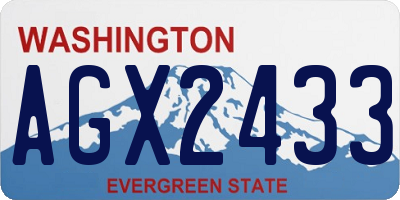 WA license plate AGX2433
