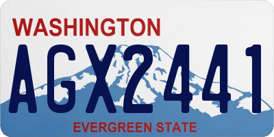 WA license plate AGX2441