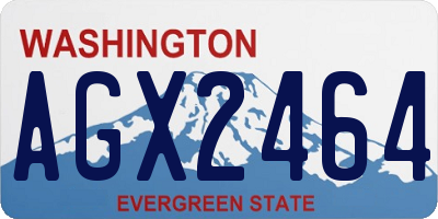 WA license plate AGX2464