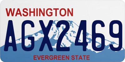 WA license plate AGX2469