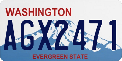 WA license plate AGX2471