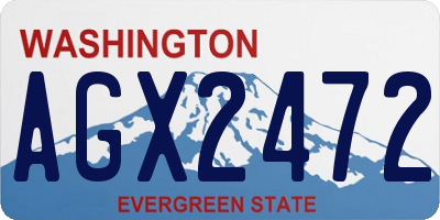 WA license plate AGX2472
