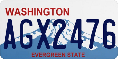 WA license plate AGX2476